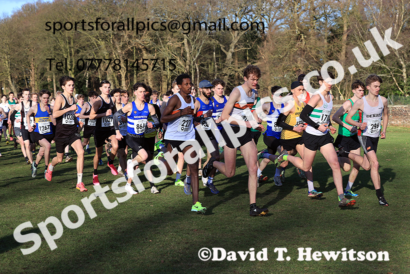 Junior mens 2025 Northern Cross Country Champs, Tatton Park, Knutsford, Cheshire. Photo: David T. Hewitson/Sports for All Pics